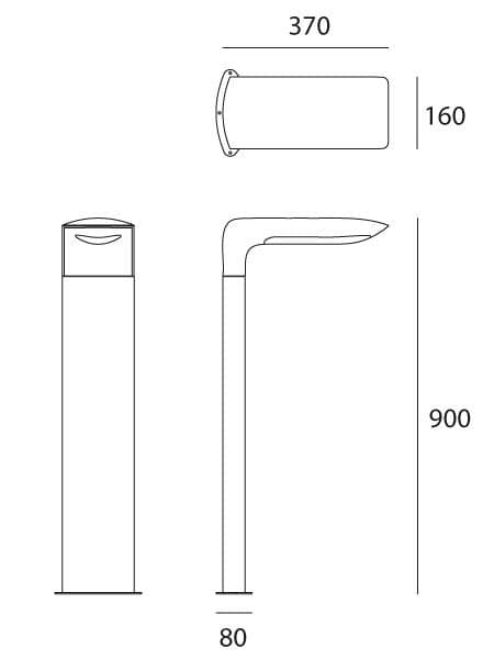 Уличный фонарь Artemide outdoor Hila terra Artemide outdoor