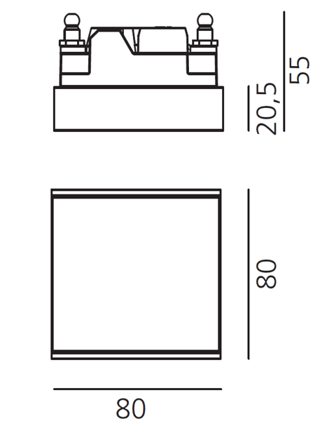 Встраиваемый в потолок светильник Artemide Architectural PAD 80 Artemide Architectural