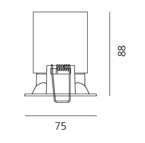 Встраиваемый в потолок светильник Artemide Architectural Parabola 100 Round Artemide Architectural