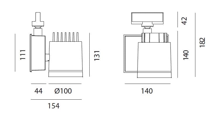 Трековый светильник Artemide Architectural Picto 100 Horizontal Artemide Architectural