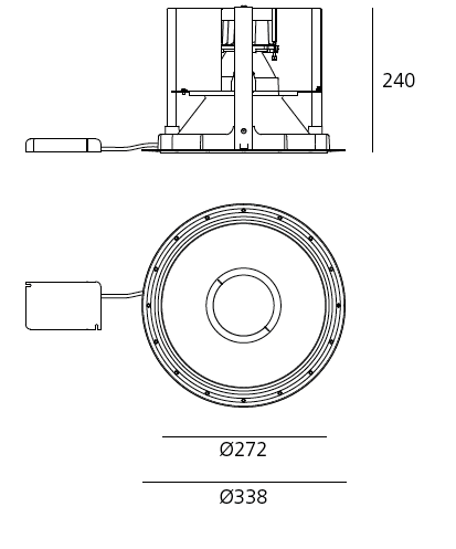Встраиваемый в потолок светильник Artemide Architectural Tagora Recessed 270 LED Artemide Architectural
