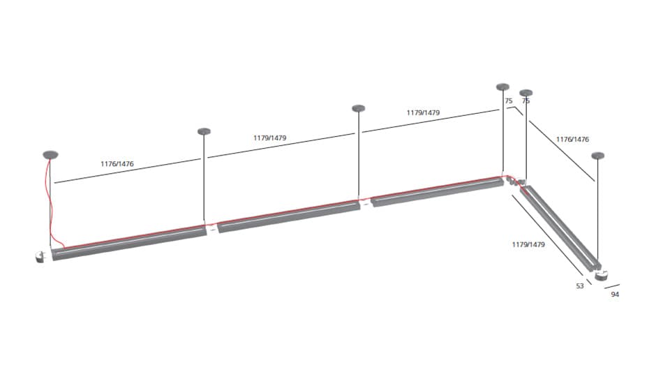 Подвесная система освещения Artemide Architectural Talo System Suspension Artemide Architectural