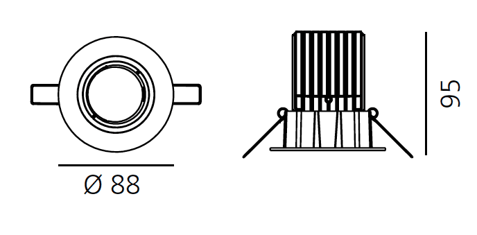 Встраиваемый в потолок светильник Artemide Architectural Toplite LED Round Artemide Architectural