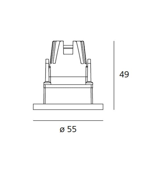 Встраиваемый в потолок светильник Artemide Architectural Zeno Up 2 Frosted Round Artemide Architectural