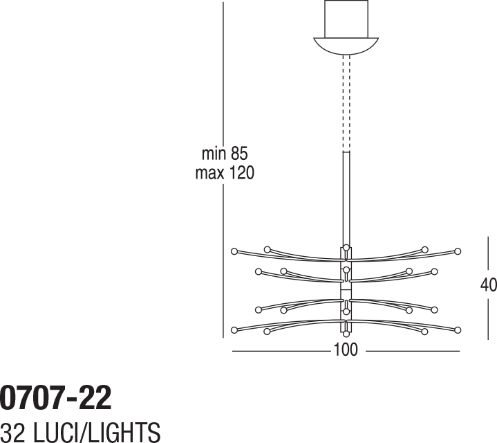 Подвесной светильник Penta Vertigo 0707-22 Penta