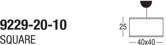 Подвесной светильник Penta SUSPENSIONS FABRICS SQUARE 9229-20-10 Penta