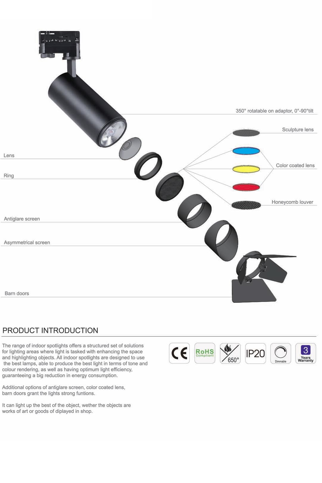 Трековый светодиодный светильник Limex Commeicial Track Light TL0017B Limex