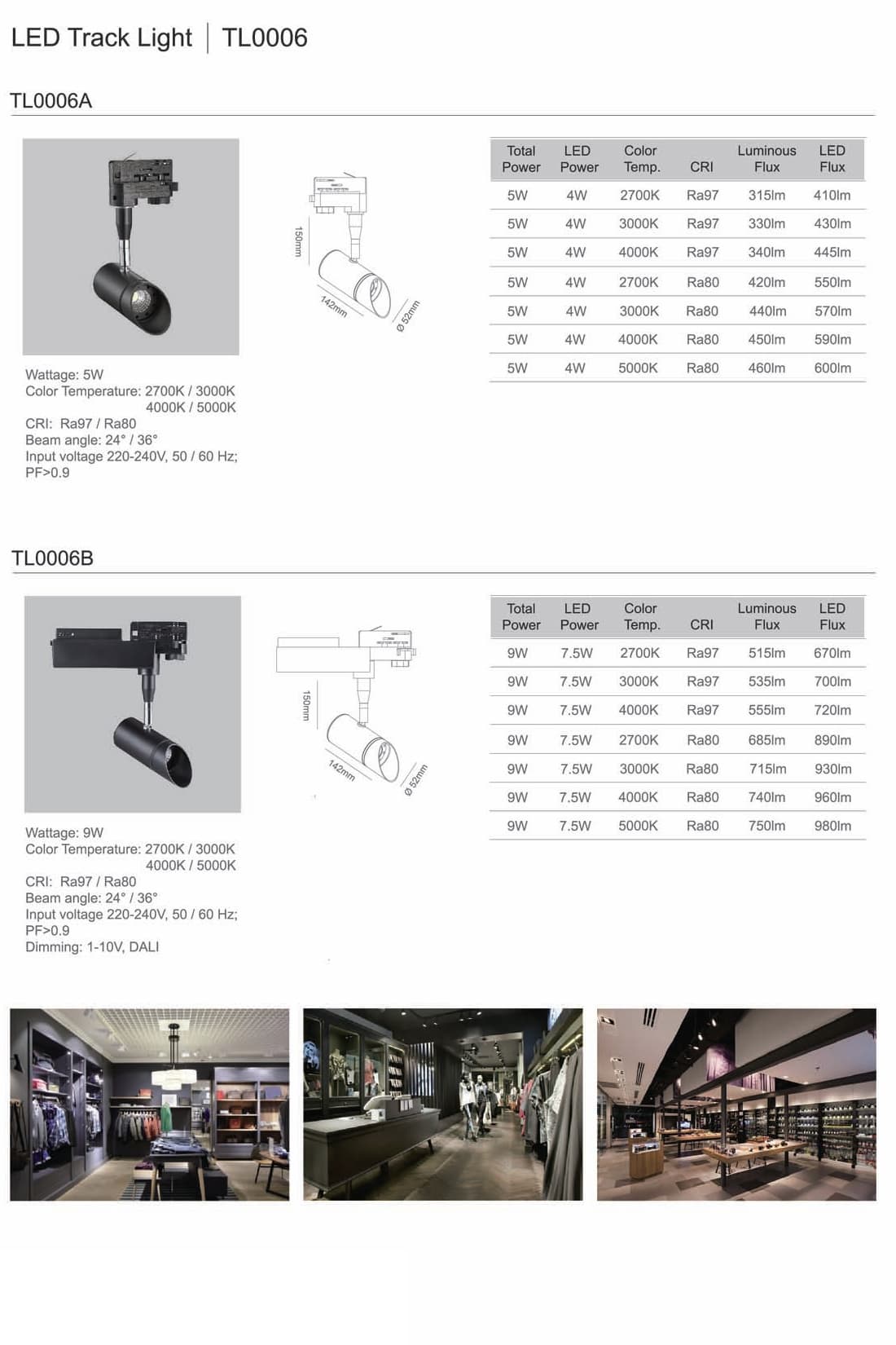 Трековый светодиодный светильник Limex Commeicial Track Light TL0006B Limex