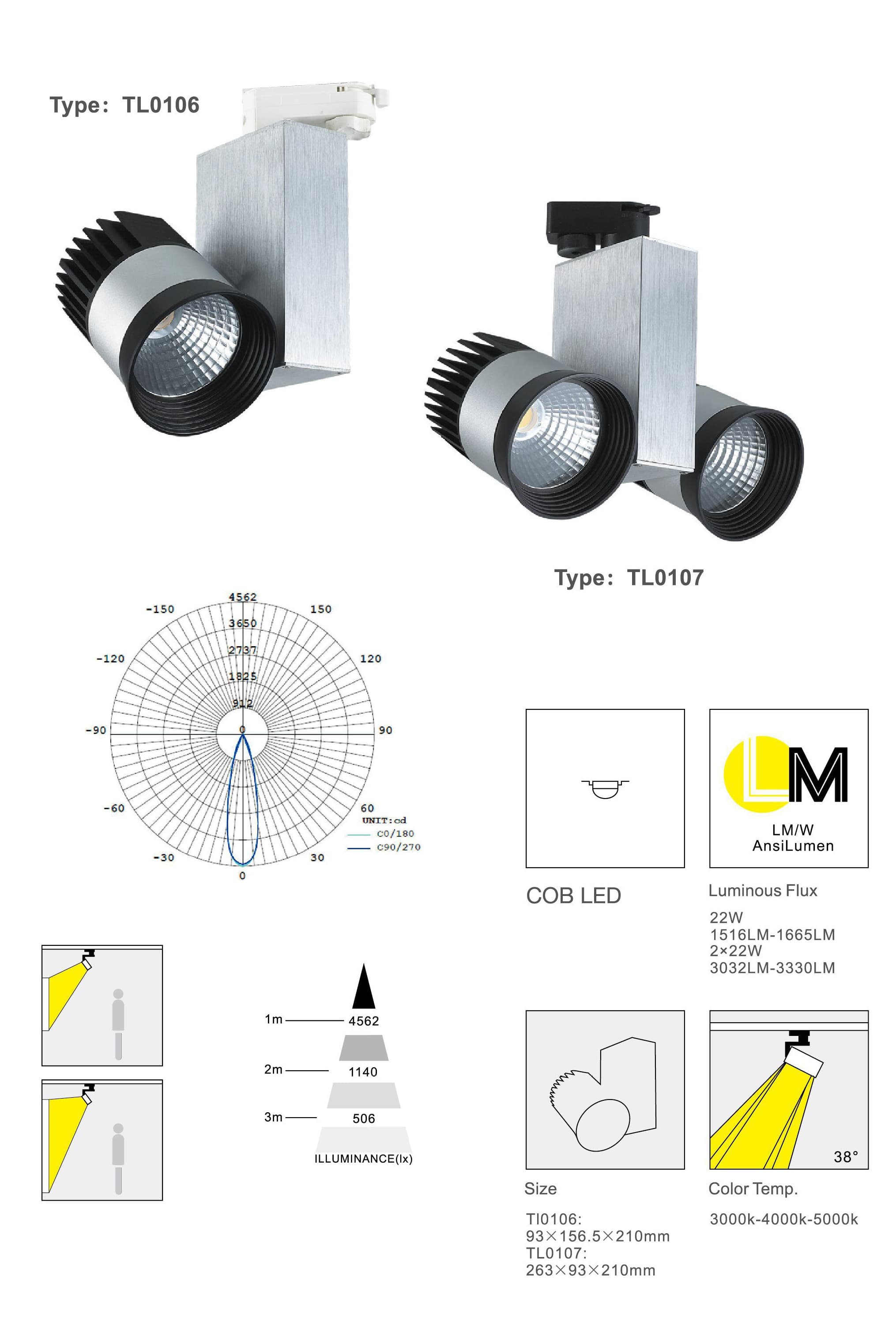 Трековый светодиодный светильник Limex Commeicial Track Light TL0106 Limex