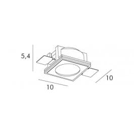 Встраиваемый в потолок светильник Exenia GHOST glass round 105838442 Exenia