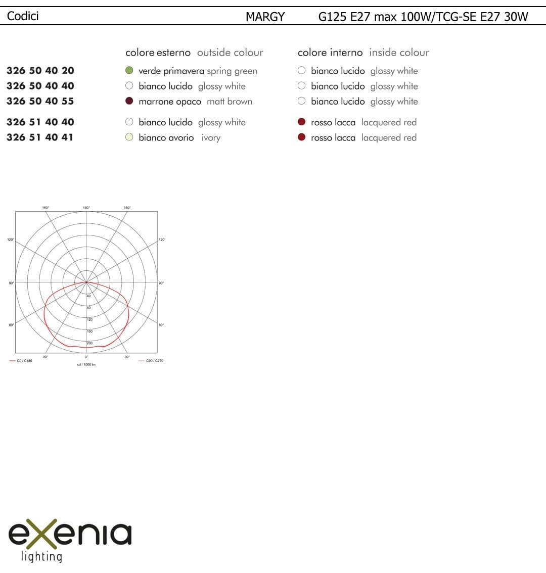 Подвесной светильник Exenia MARGY 326504020 Exenia