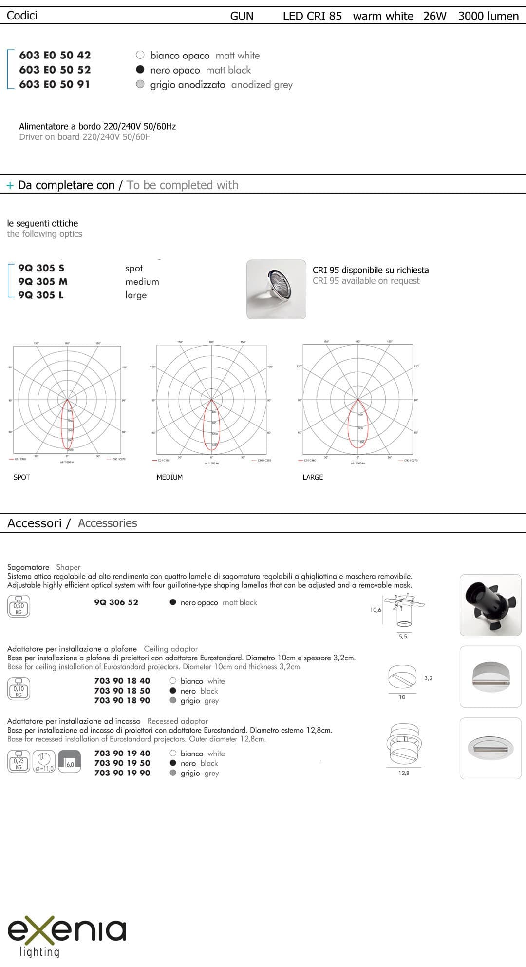 Трековый светодиодный светильник Exenia GUN 603E05042 Exenia — фото 2