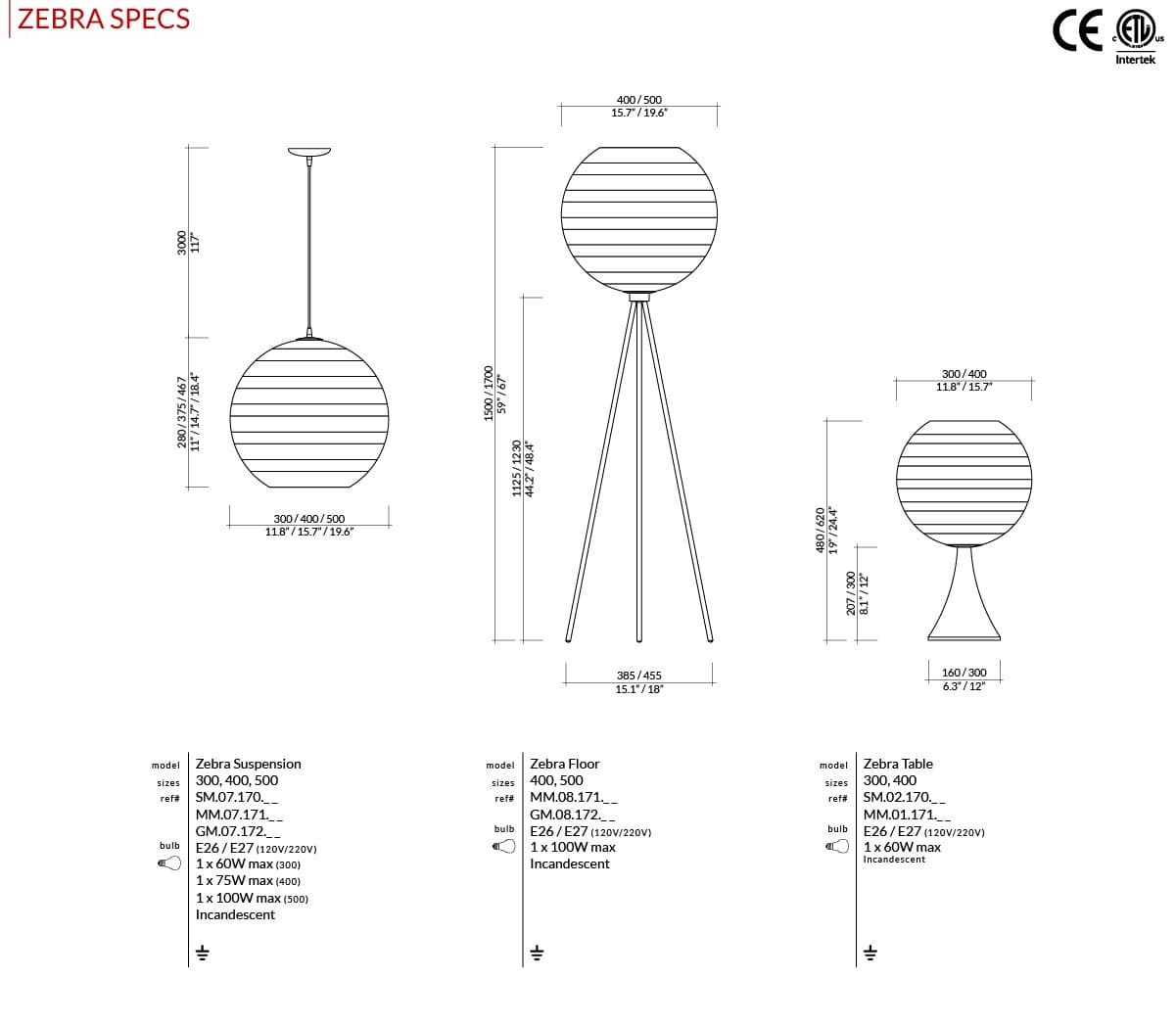 Напольный светильник Viso Zebra Floor Viso