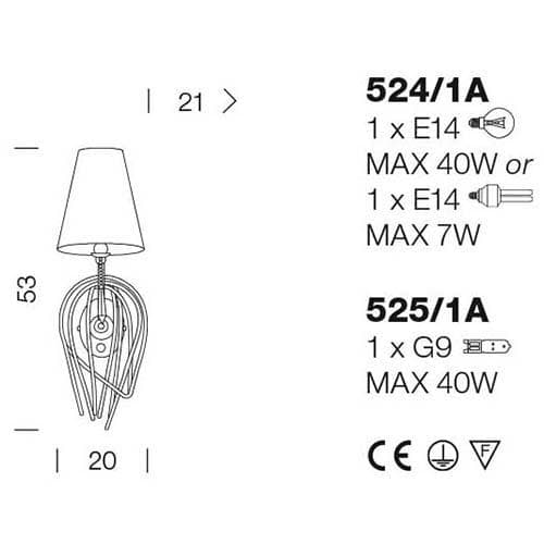 Бра IDL Flame 524/1A IDL