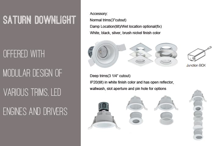 Встраиваемый светильник downlight SUNFLEX TYPE IC 6W 450LM DIMMABLE SATURN DOWNLIGHT SUNFLEX