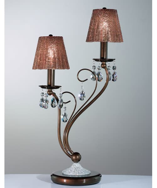 Настольная лампа IDL Rossella 301/2L CRISTALLO MARRONE IDL