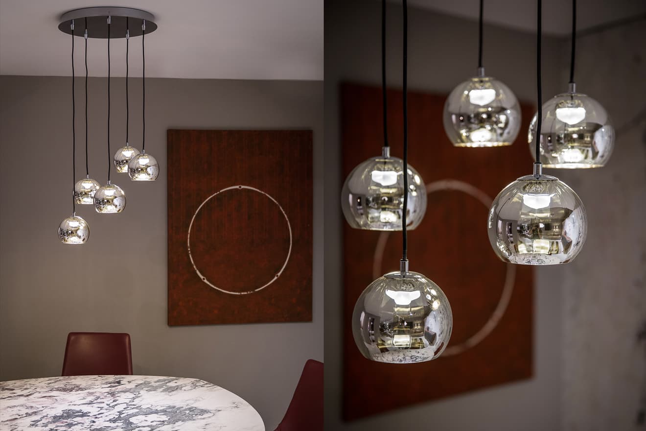 Подвесной светильник CONTARDI Kubric So Cluster of 5 Contardi — фото 2