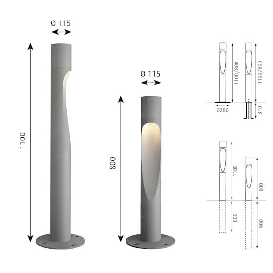 Осветительный столб Louis Poulsen Flindt Bollard Louis Poulsen
