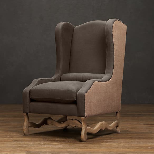 Restoration Hardware Os De Mouton Wing Chair
