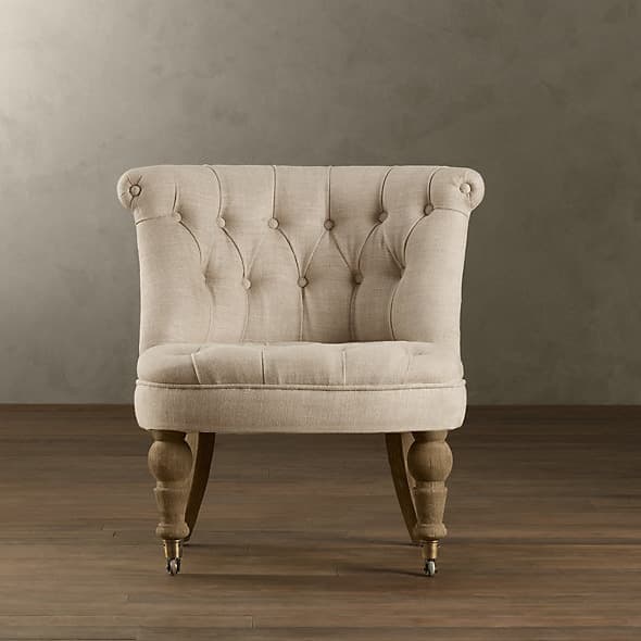 Restoration Hardware Sophie Tufted Slipper Chair