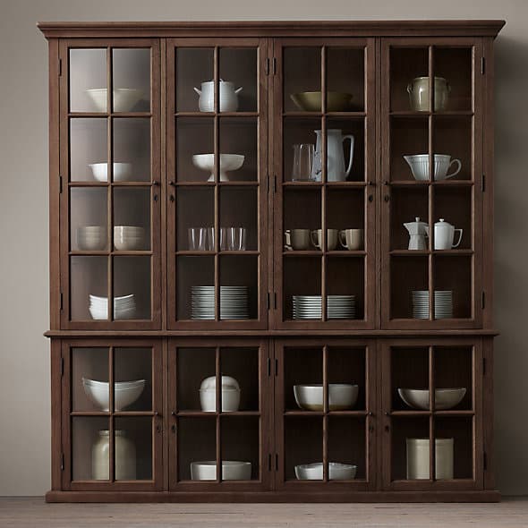 Шкаф-витрина Restoration Hardware Hampton Casement Wide Sideboard and Hutch