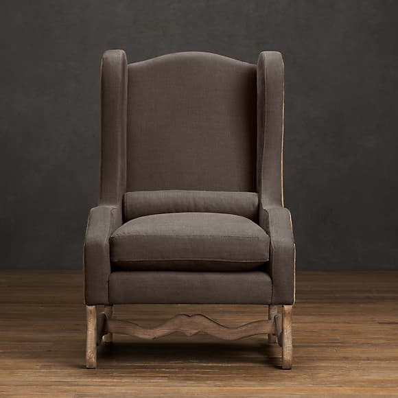Restoration Hardware Os De Mouton Wing Chair