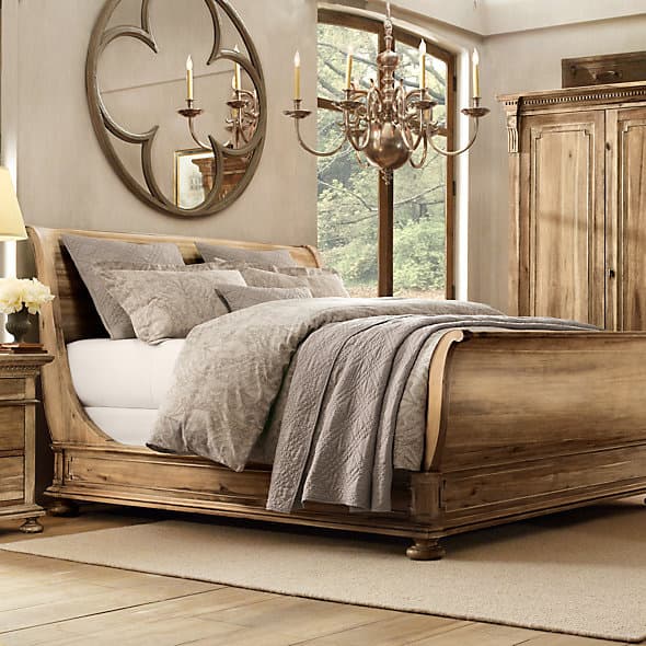 Restoration Hardware St. James Sleigh Bed with Footboard