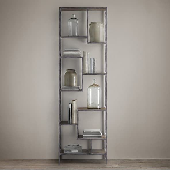 Restoration Hardware Vintage Industrial Staggered Shelving Tower