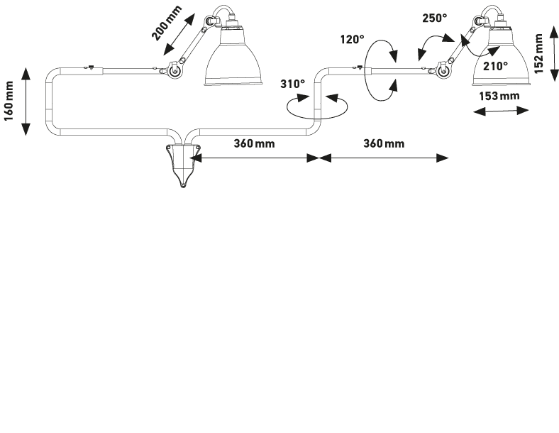 Настенный светильник DCW Editions Les Doubles de Gras N°303 Double DCW Editions