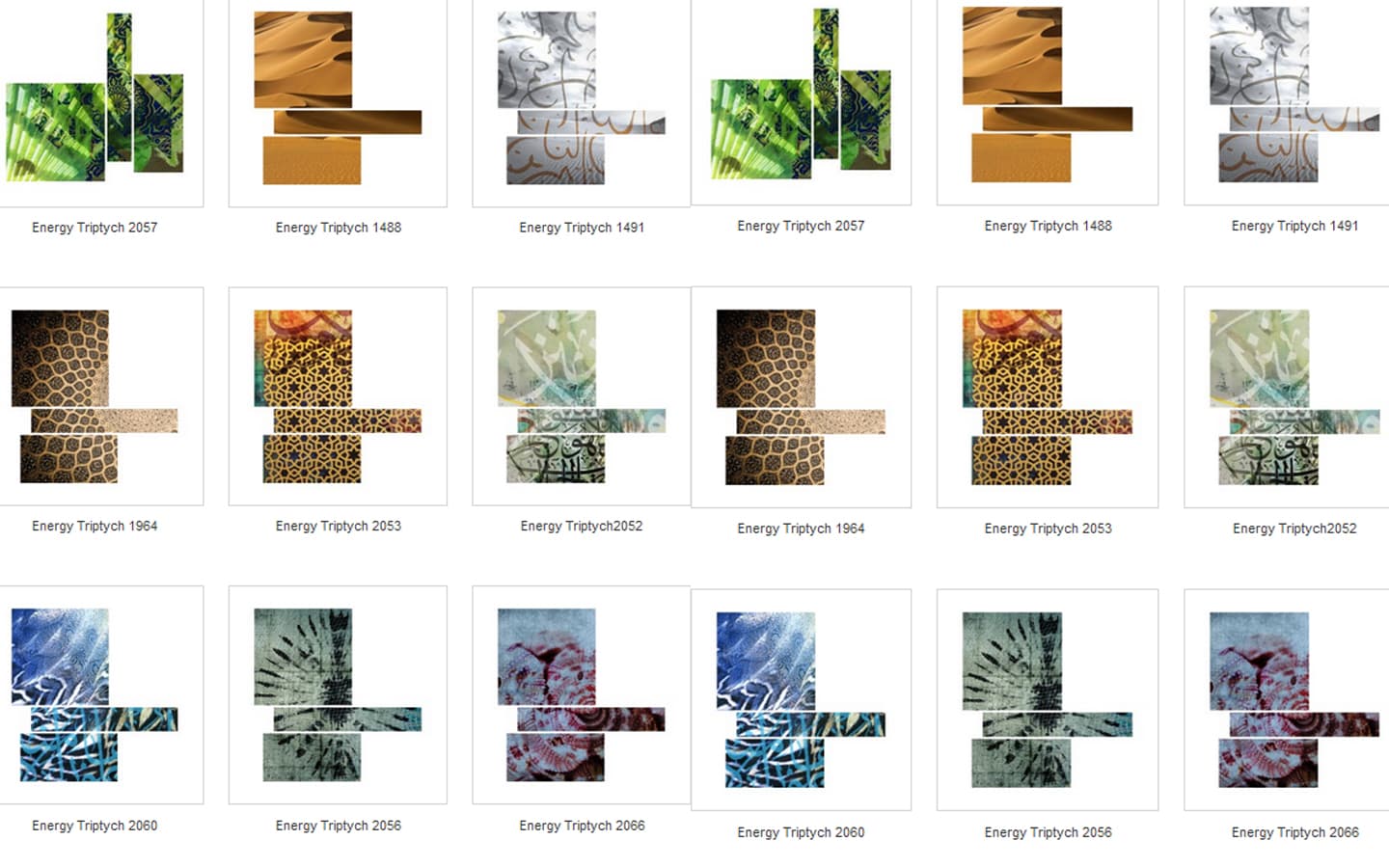 Картина Adriani & Rossi Prints on canvas Trittico Energy 1509