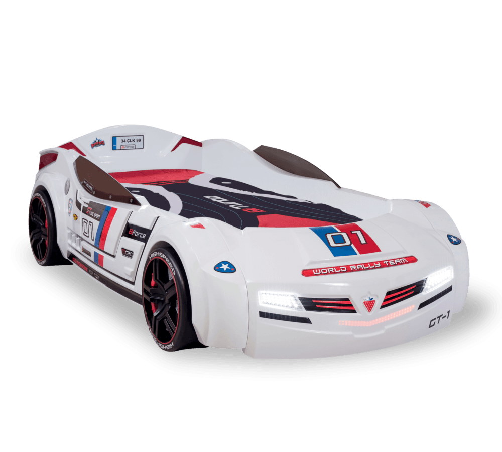 Детская кровать в виде машины CILEK Champion Racer Biturbo Carbed