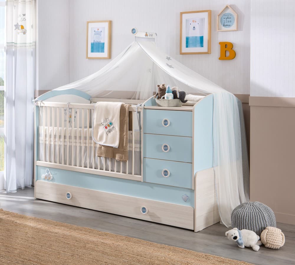 Детская кроватка CILEK Baby Boy St с кроватью для родителя