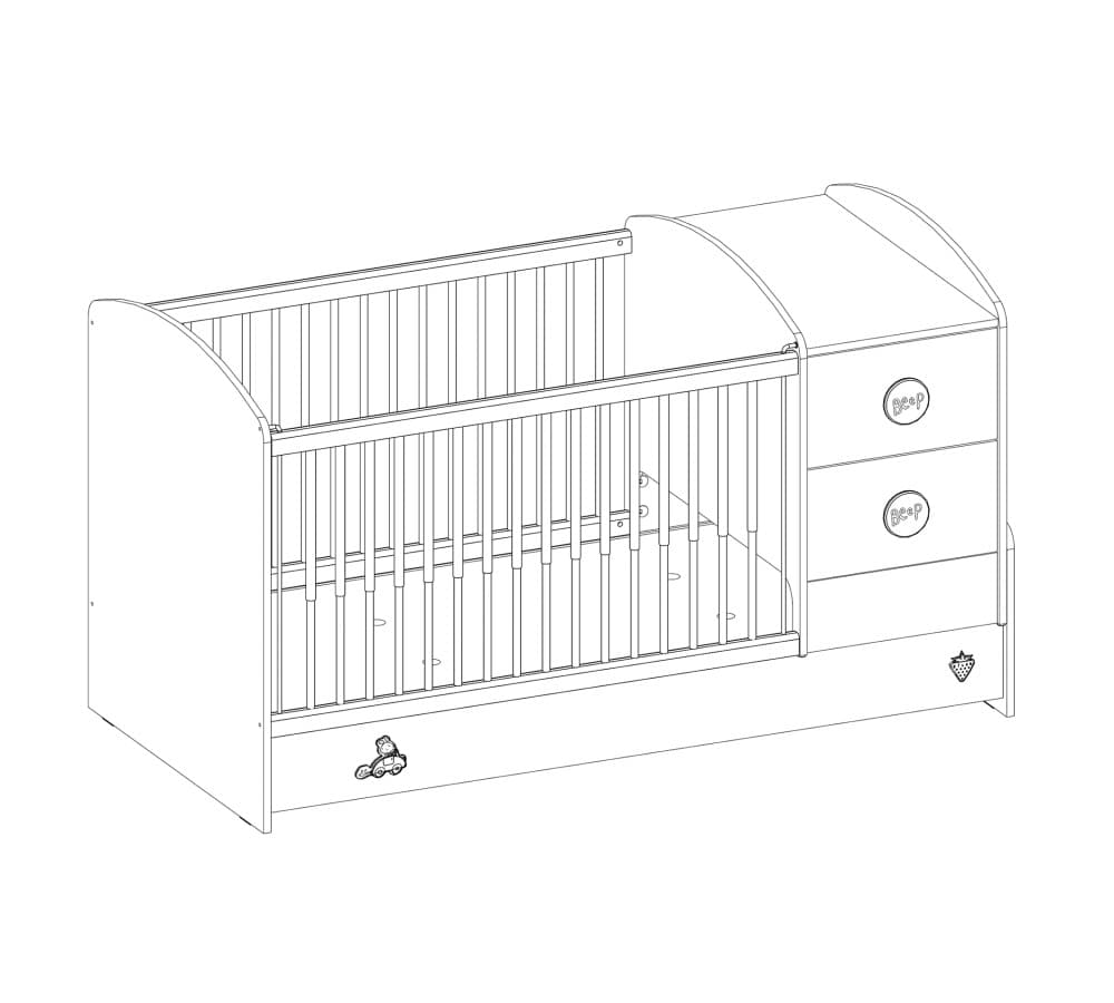 Детская кроватка CILEK Baby Boy St раздвигающаяся