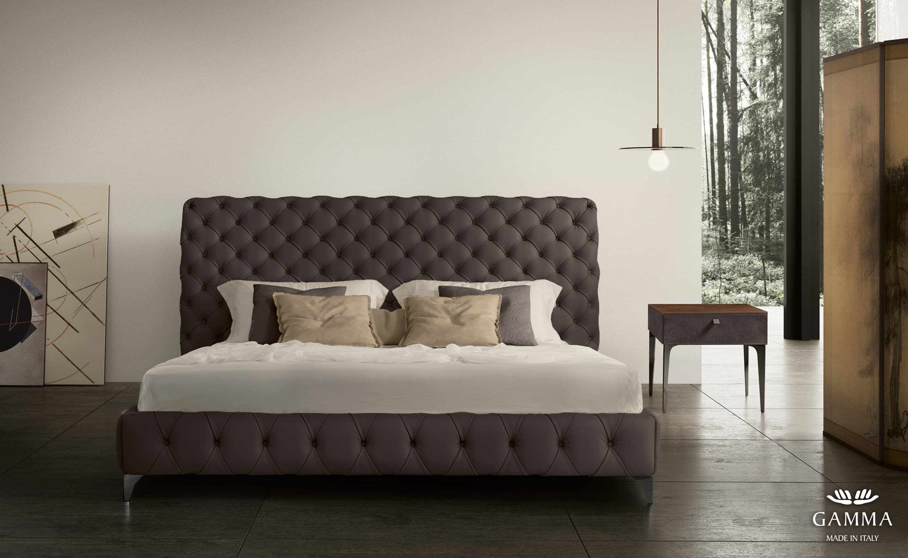 Двуспальная кровать Gamma Arredamenti Aston Alto Night