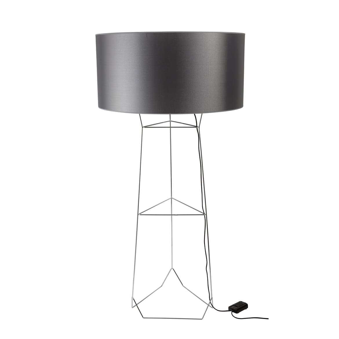 Торшер Forestier Lampadaire Dom Chrome - Tissu Gun Metal Forestier