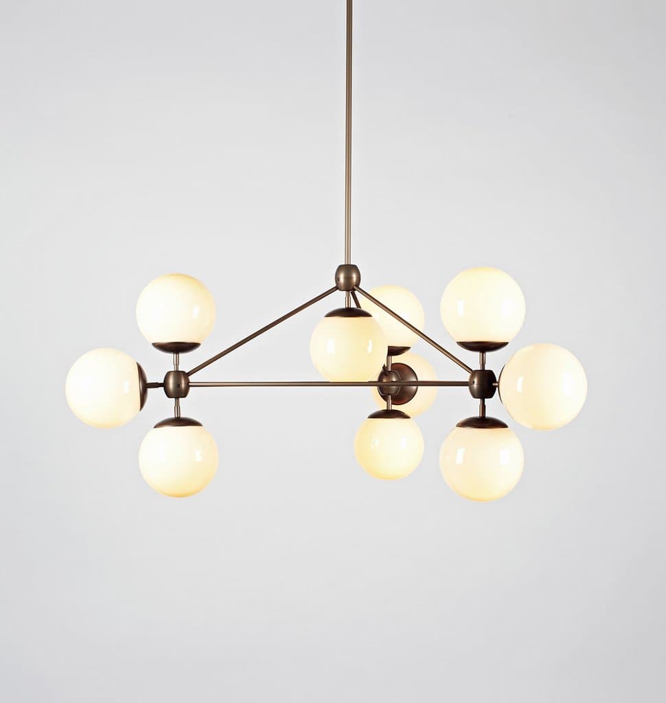 Подвесной светильник Roll & Hill Modo Chandelier - 3 Sided, 10 Globes Roll & Hill