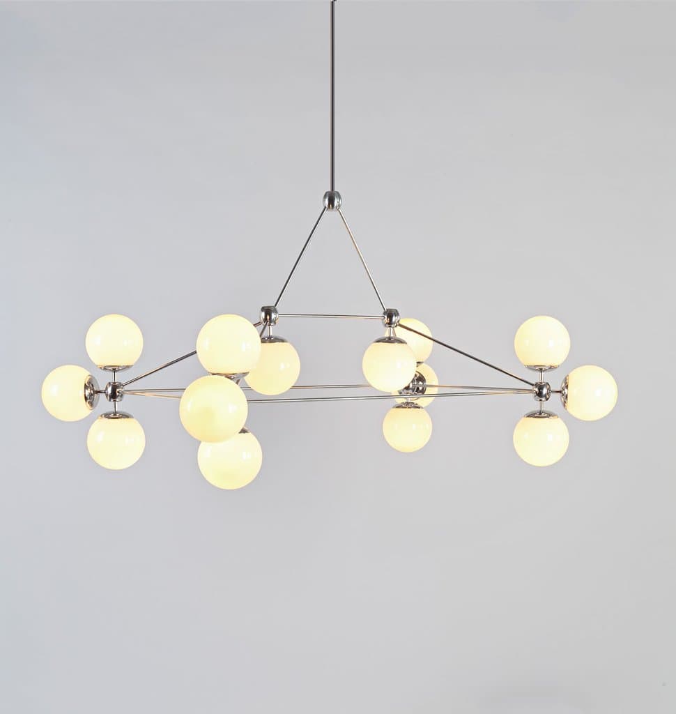 Подвесной светильник Roll & Hill Modo Chandelier - Rectangle, 14 Globes Roll & Hill
