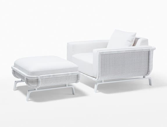 Уличное кресло Holly Hunt TORTUGA LOUNGE CHAIR