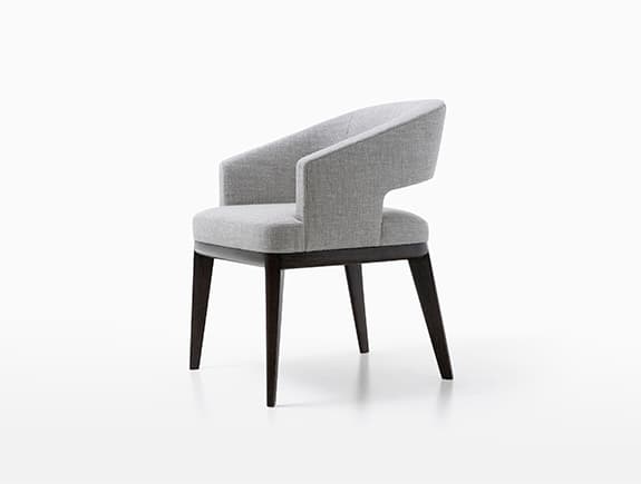 Стул с подлокотниками Holly Hunt MINERVA DINING CHAIR