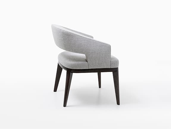 Стул с подлокотниками Holly Hunt MINERVA DINING CHAIR