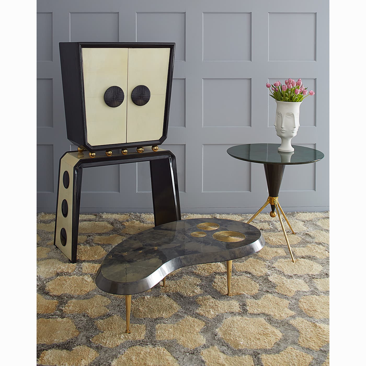 Журнальный столик Jonathan Adler Trocadero Kidney Cocktail Table