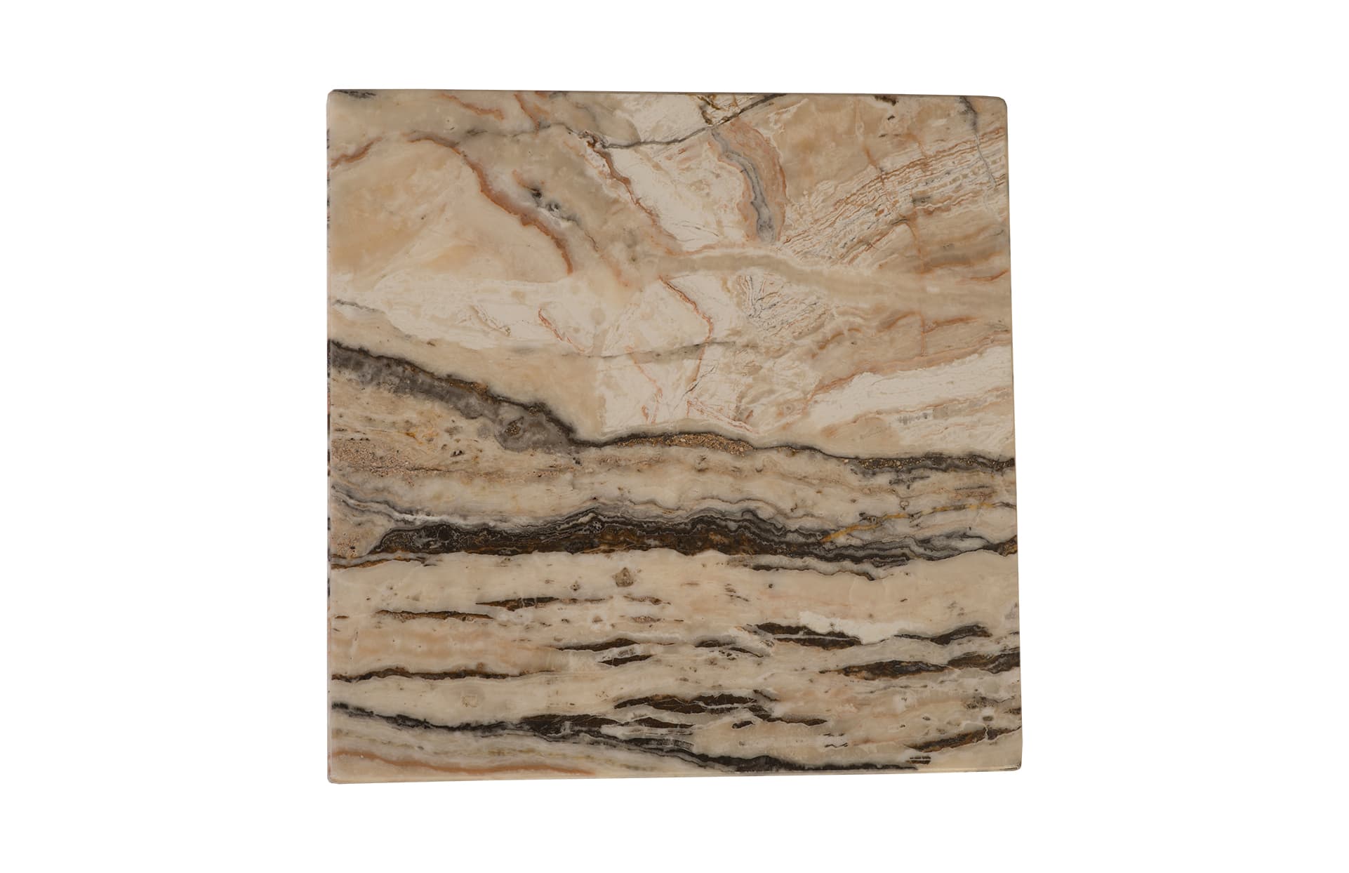 Приставной столик Phillips Collection Onyx Side Table, Stainless Steel Base