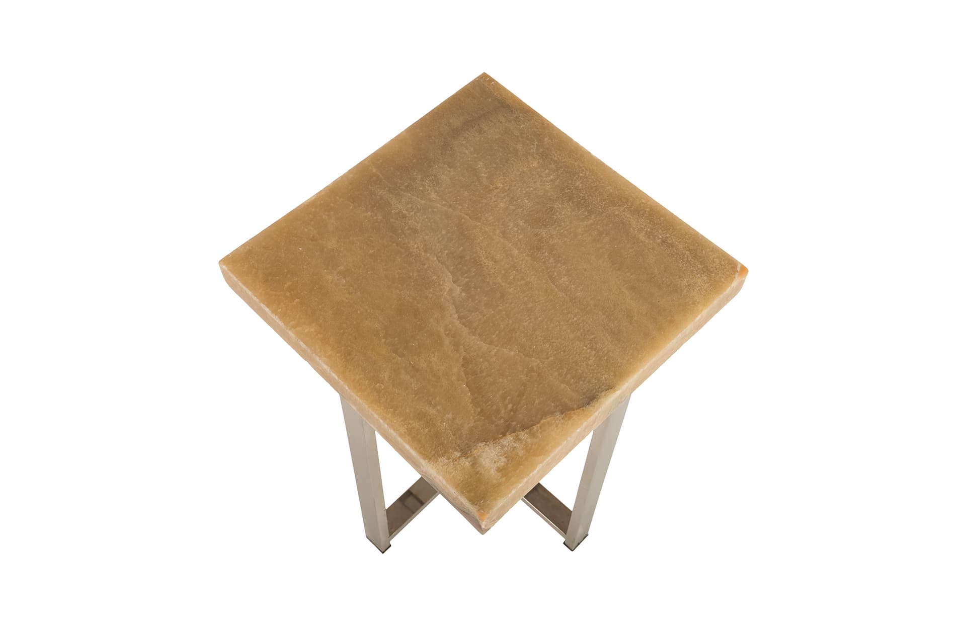 Приставной столик Phillips Collection Onyx Accent Table, Stainless Legs, Square