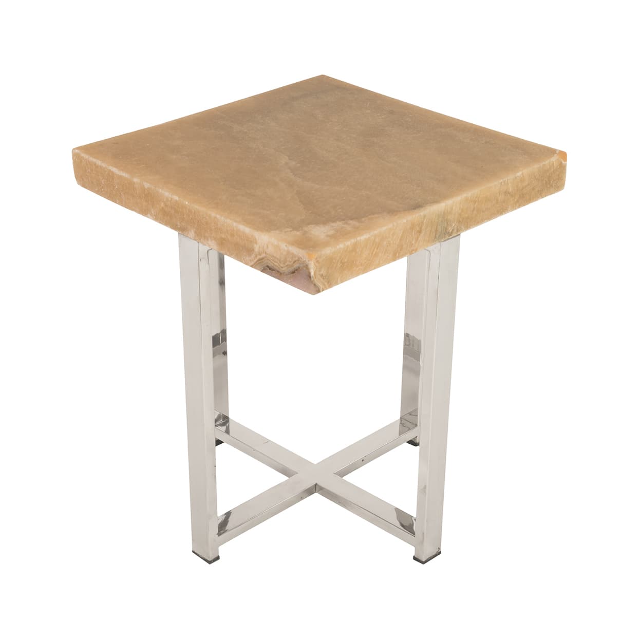 Приставной столик Phillips Collection Onyx Accent Table, Stainless Legs, Square