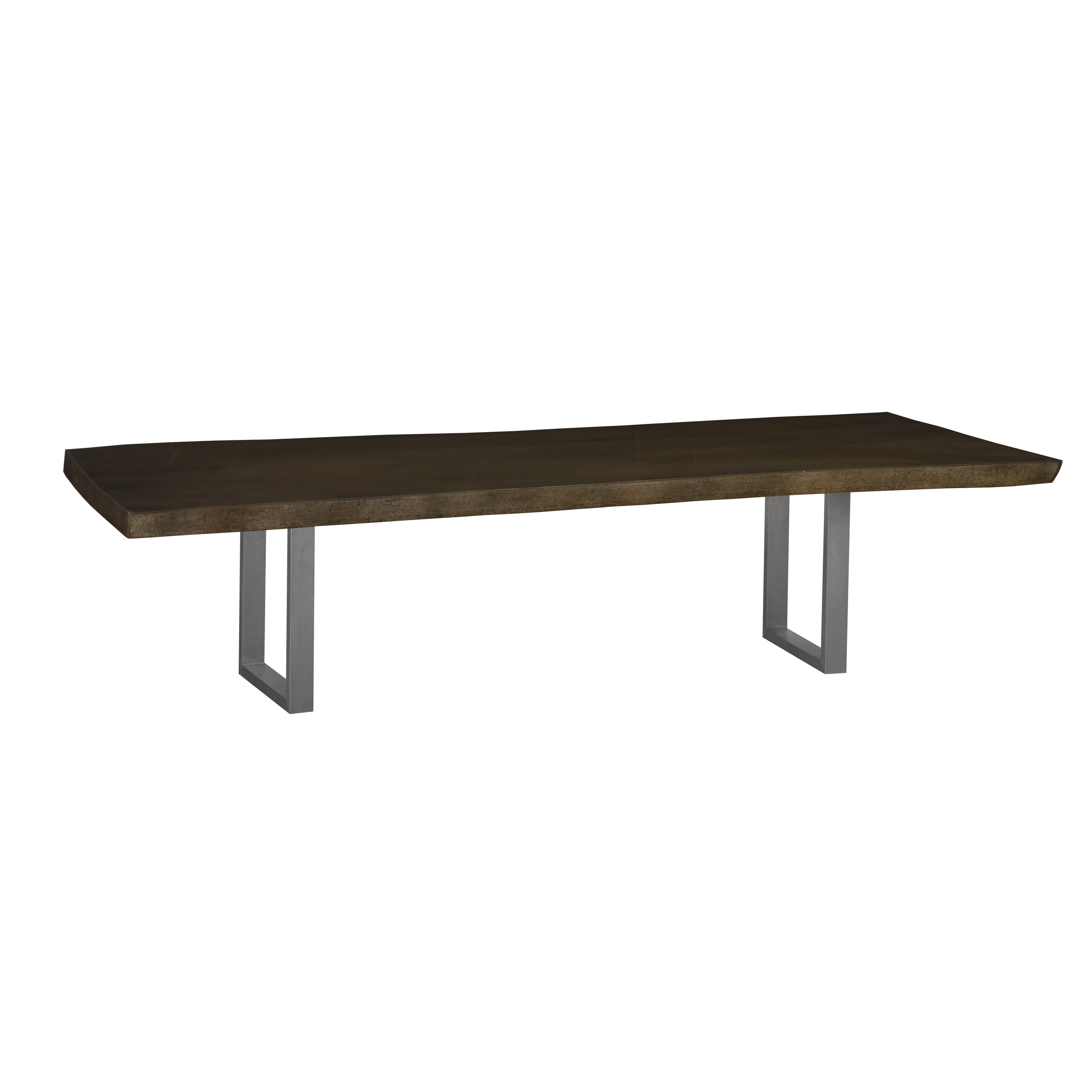 Обеденный стол Phillips Collection Captured Edge Dining Table, Grey Stone w/ Stainless Steel Legs
