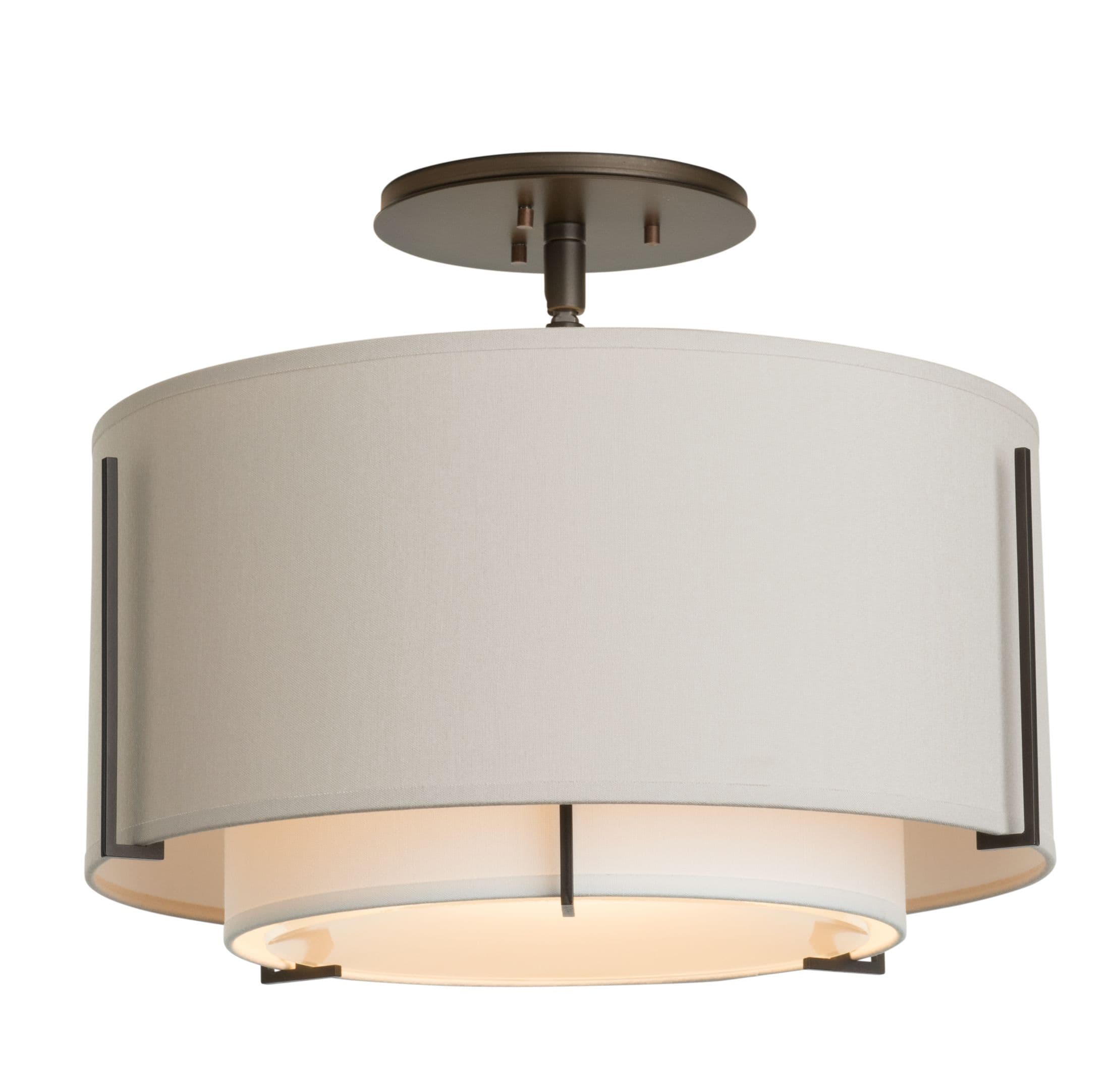 Люстра Hubbardton Forge Exos Small Double Shade Semi-Flush Hubbardton Forge