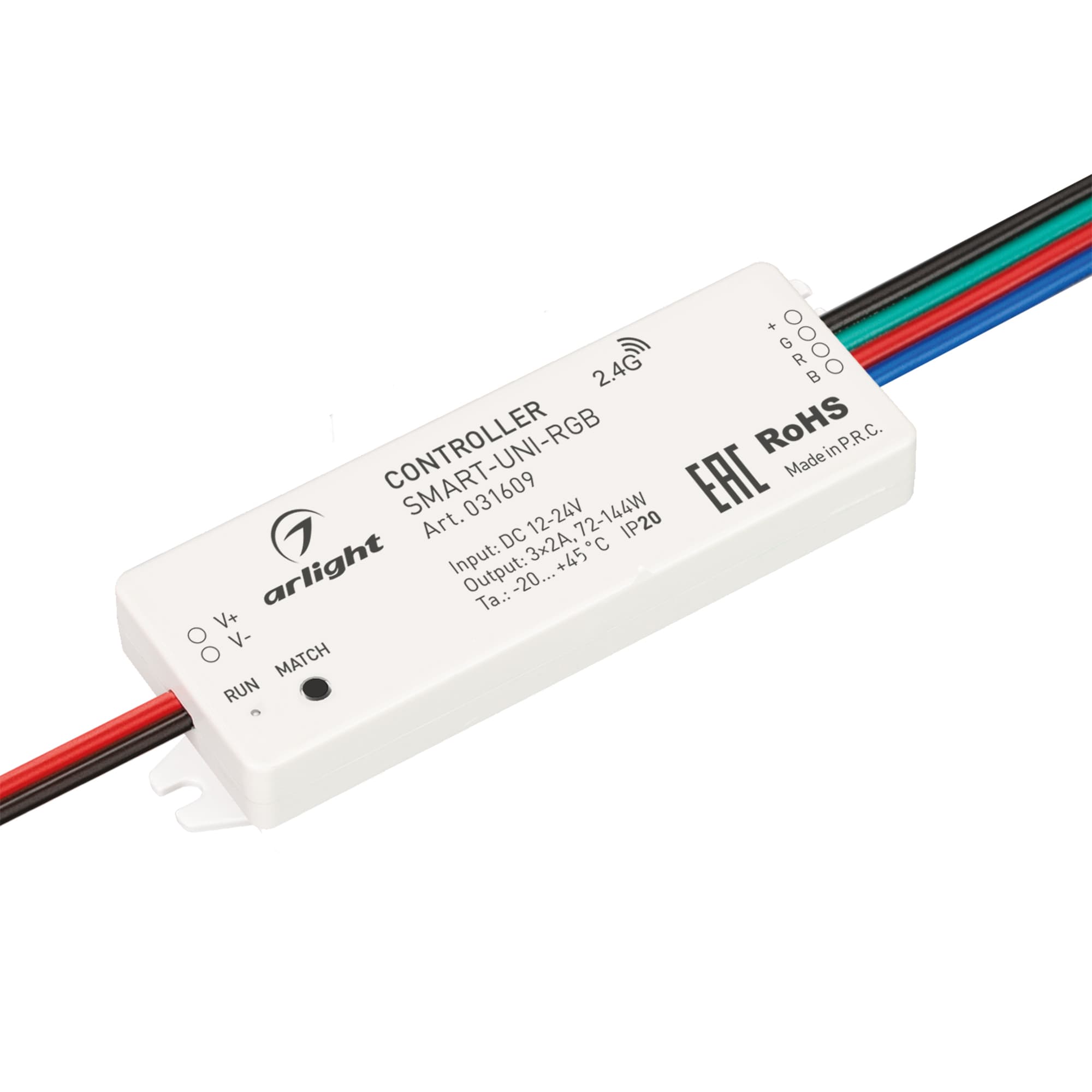 Контроллер SMART-UNI-RGB (12-24V, 3x2A, 2.4G) (Arlight, IP20 Пластик, 5 лет) 031609 Arlight