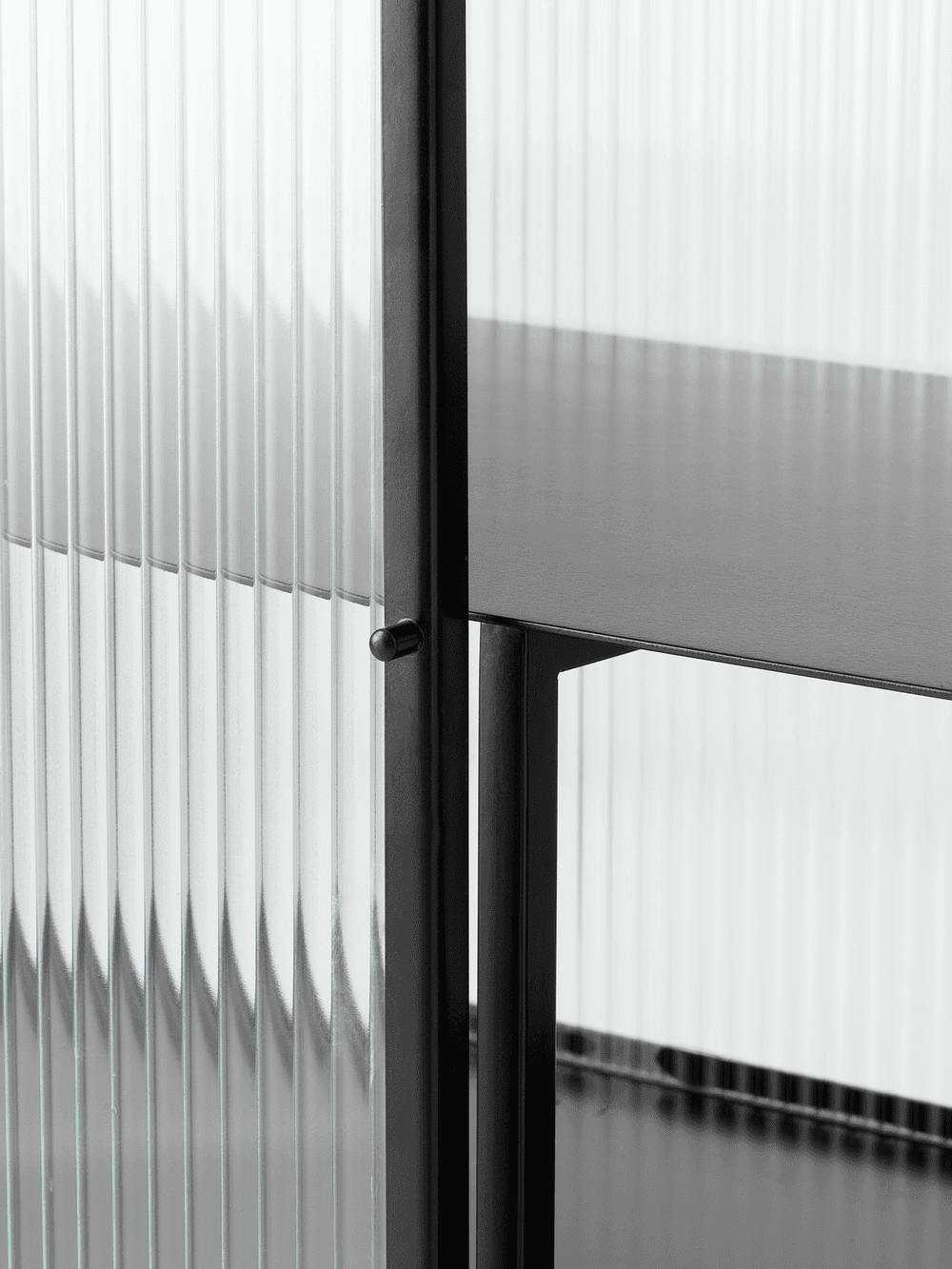 Ferm Living Haze Sideboard - Reeded Glass - Black ferm LIVING — фото 5