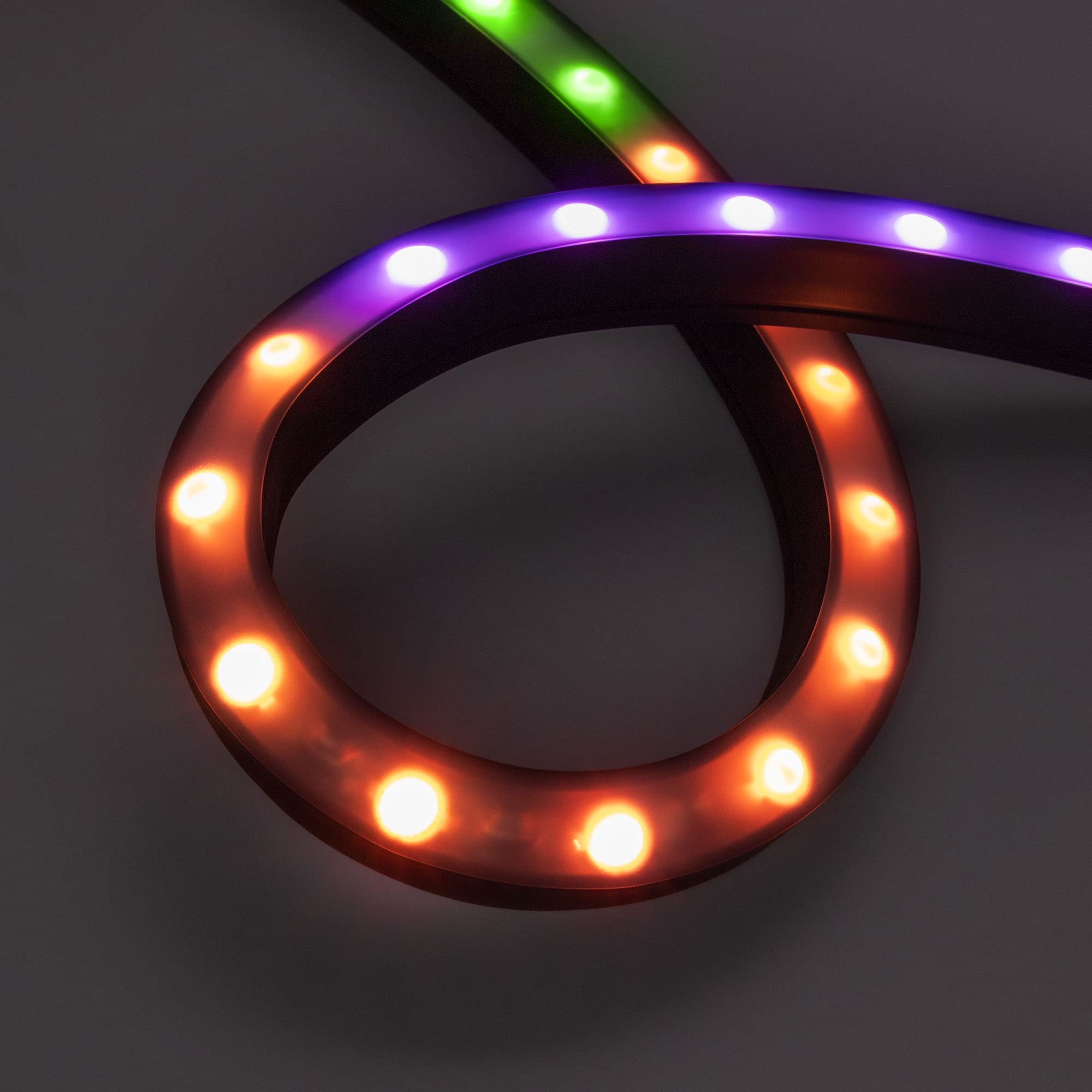 Грейзер DMX THOR-3D-F24-25x27mm 24V RGB (17 W/m, IP65, 1m, wire x2) (Arlight, Силикон) 045257