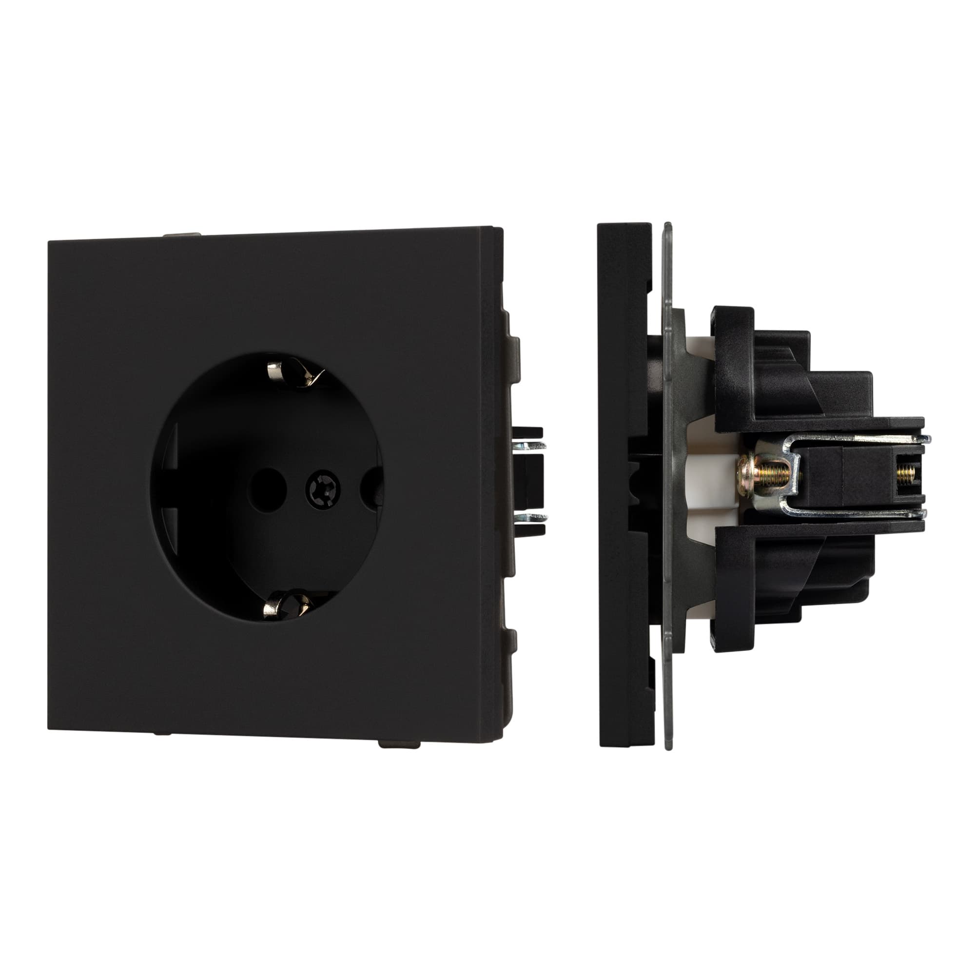 Механизм электрической розетки SCT-TENDO-MEU1-SFPL-BK (230V, 16A) (Arlight, Матовый черный) 054638